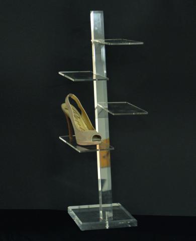 Plexiglas shoe display stand