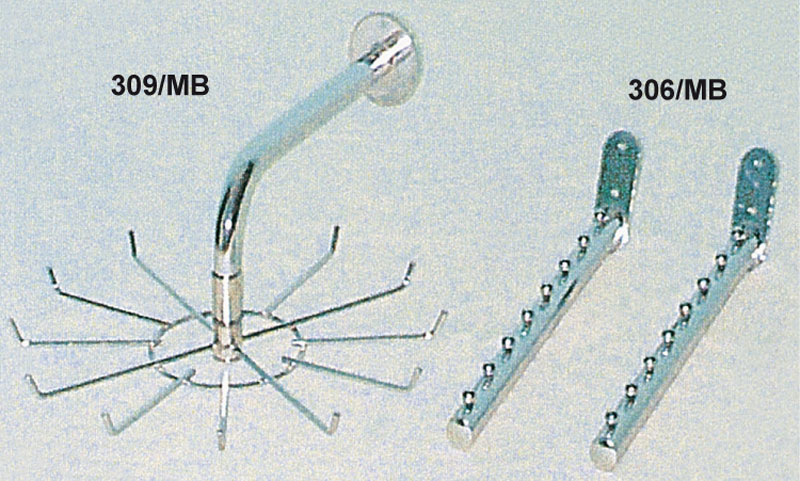 Espositori da parete con ganci