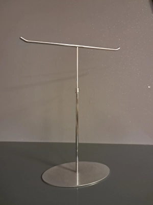 Espositore per borse cromato con doppio appoggio