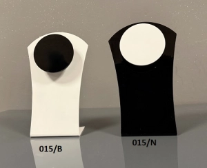 White and black plexiglas display