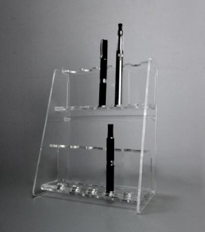 Clear plexiglass electronic cigarette and atomizer display stand