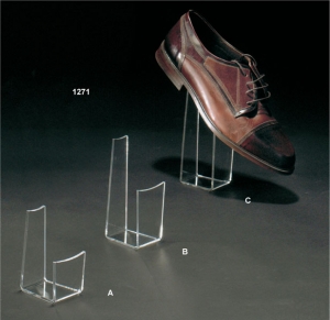 Clear plexiglass shoe display riser
