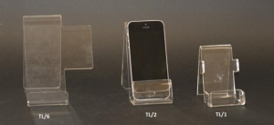 Clear plexiglass cell phone display
