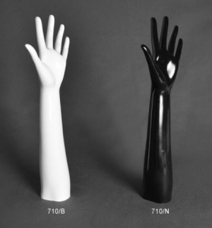 Gloss plastic glove/ring display hand