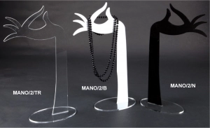 Plexiglass costume jewellery display hand