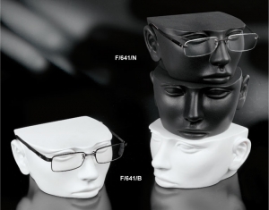Stackable plastic eyewear display head