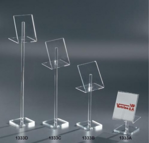 Plexiglass card holder - upper card 12x9cm