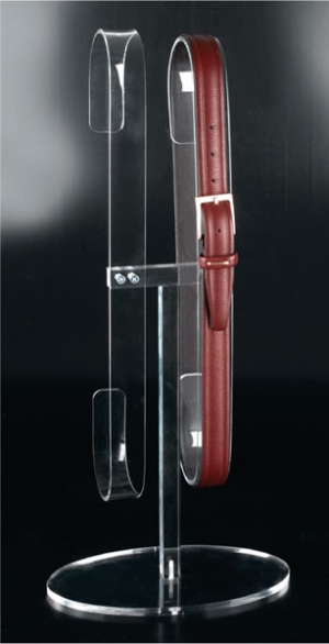 Plexiglass belt display with 2 holders