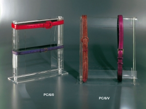 Plexiglass belt display stand