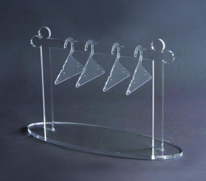 Clear plexiglass earring display stand