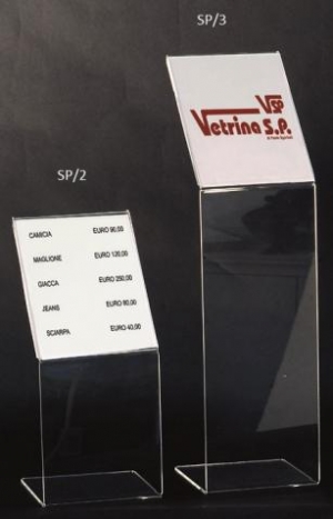 Portacartello Da Parete Per Prezzi, Attacco Dogato, Grigio, Per Negozio, Marca Shopisnow, Italia