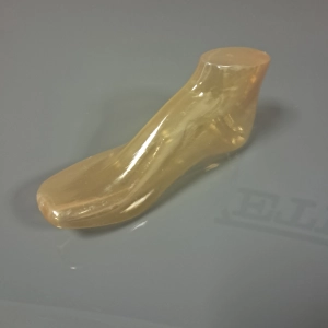 Clear plastic foot form