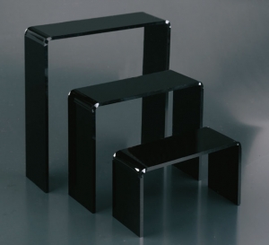 Set 3 tavoli plex nero spessore 5mm