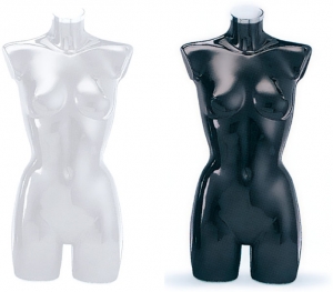 Plastic countertop female torso form